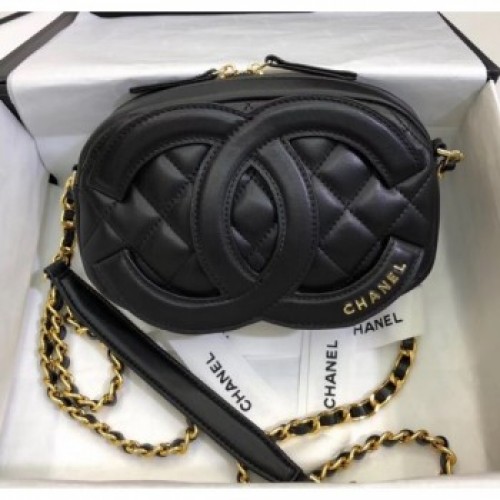 Chanel Lambskin Camera Case Clutch Bag With Big CC Logo AS1757 Black 2020 Collection AQ01165 Chanel Lambskin Camera Case Clutch Bag With Big CC Logo AS1757 Black 2020 Collection AQ01165