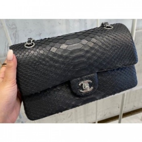 Chanel Python Classic Flap Medium Bag A1112 13 AQ02754 Chanel Python Classic Flap Medium Bag A1112 13 AQ02754