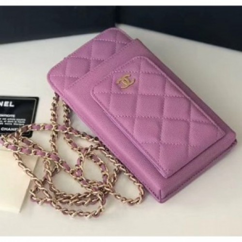 Chanel Grained Calfskin Classic Clutch With Chain AP0990 Purple 2020 Collection AQ03644 Chanel Grained Calfskin Classic Clutch With Chain AP0990 Purple 2020 Collection AQ03644