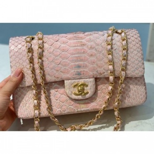 Chanel Python Classic Flap Medium Bag A1112 61 AQ02683