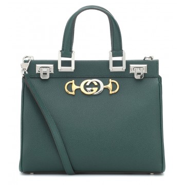 Zumi Small leather tote Green P00379362