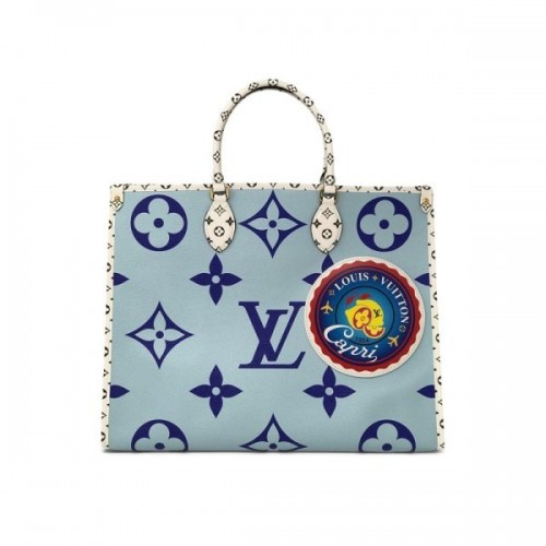 Louis Vuitton Monogram Giant Onthego Capri Blue Coated Canvas To Louis Vuitton Monogram Giant Onthego Capri Blue Coated Canvas To