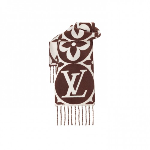 Louis Vuitton Brown M79215 FLIGHT MODE LV Medallion Scarf