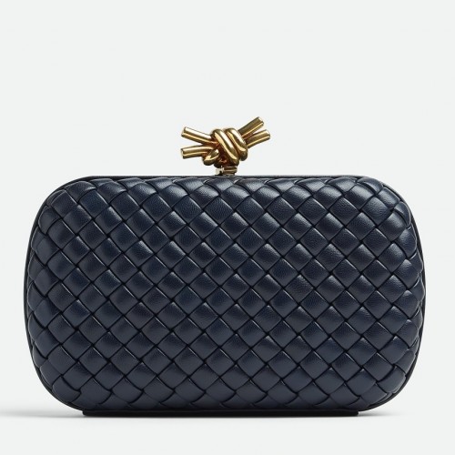 Bottega Veneta Knot Minaudiere Clutch In Space Intrecciato Lambskin Bottega Veneta Knot Minaudiere Clutch In Space Intrecciato Lambskin