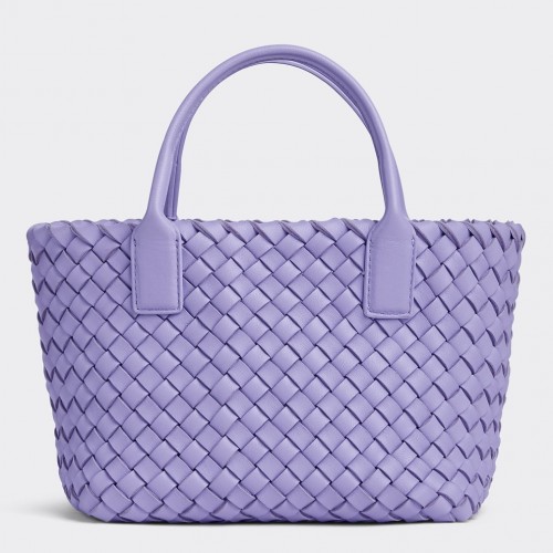 Bottega Veneta Cabat Mini Bag In Wisteria Intrecciato Lambskin Bottega Veneta Cabat Mini Bag In Wisteria Intrecciato Lambskin