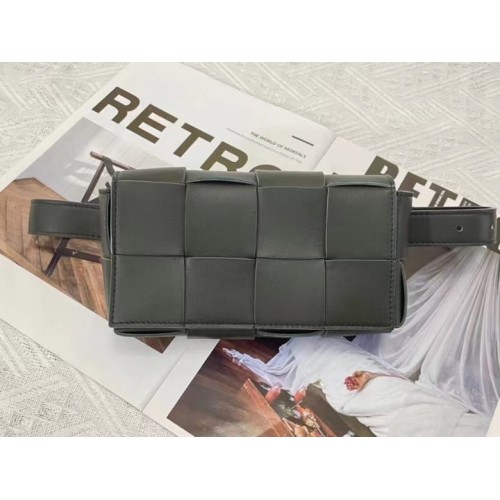 Bottega Veneta Cassette Belt Bag In Black Lambskin Bottega Veneta Cassette Belt Bag In Black Lambskin