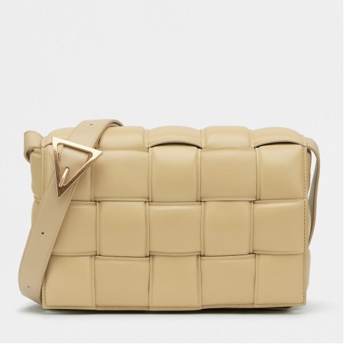 Bottega Veneta Padded Cassette Bag In Porridge Intrecciato Lambskin Bottega Veneta Padded Cassette Bag In Porridge Intrecciato Lambskin