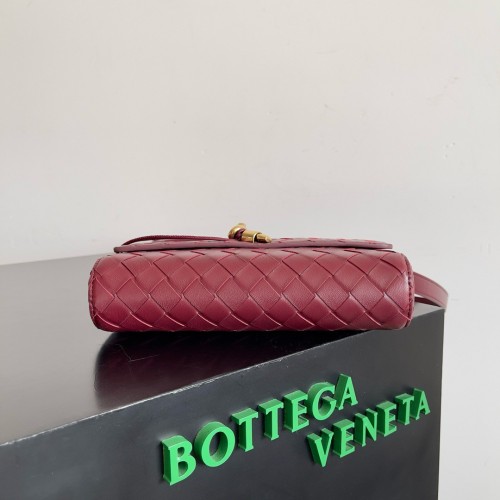 Bottega Veneta Mini Andiamo Cross-Body Bag in Barolo Intrecciato Lambskin Bottega Veneta Mini Andiamo Cross-Body Bag in Barolo Intrecciato Lambskin