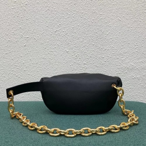 Bottega Veneta The Pouch Belt Bag In Black Lambskin Bottega Veneta The Pouch Belt Bag In Black Lambskin