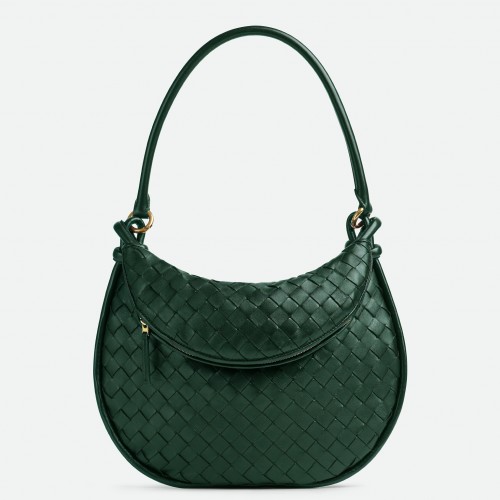 Bottega Veneta Gemelli Medium Bag in Emerald Green Intrecciato Lambskin Bottega Veneta Gemelli Medium Bag in Emerald Green Intrecciato Lambskin