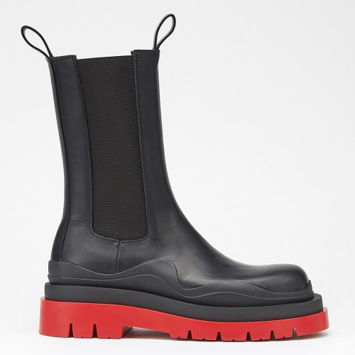 Bottega Veneta BV Tire Chelsea Boots with Red Outsole Bottega Veneta BV Tire Chelsea Boots with Red Outsole
