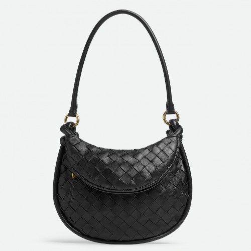 Bottega Veneta Gemelli Small Bag in Black Intrecciato Lambskin Bottega Veneta Gemelli Small Bag in Black Intrecciato Lambskin