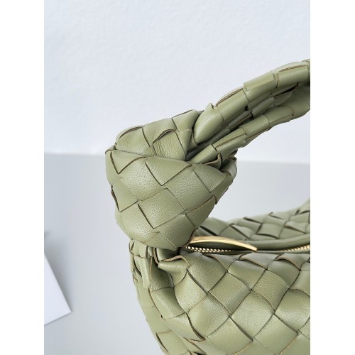 Bottega Veneta BV Jodie Mini Bag In Travertine Intrecciato Lambskin Bottega Veneta BV Jodie Mini Bag In Travertine Intrecciato Lambskin