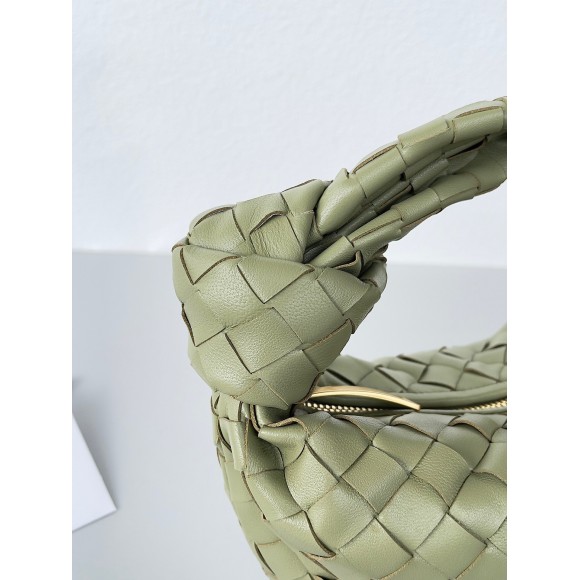 Bottega Veneta BV Jodie Mini Bag In Travertine Intrecciato Lambskin Bottega Veneta BV Jodie Mini Bag In Travertine Intrecciato Lambskin