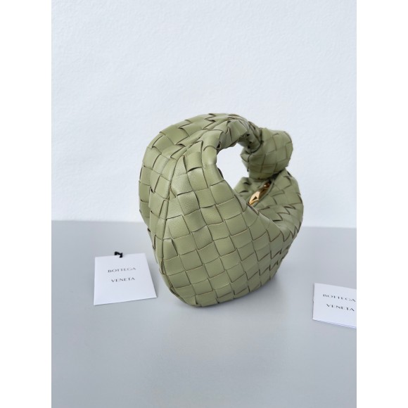 Bottega Veneta BV Jodie Mini Bag In Travertine Intrecciato Lambskin Bottega Veneta BV Jodie Mini Bag In Travertine Intrecciato Lambskin