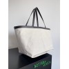 Bottega Veneta Large Flip Flap Bag in Canvas with Fondant Leather