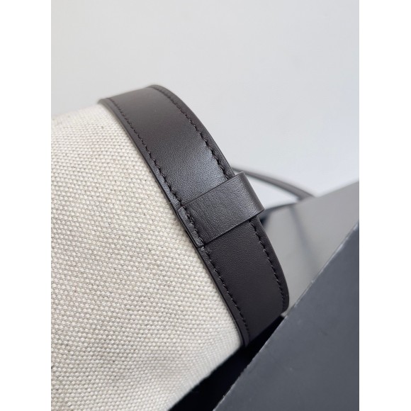 Bottega Veneta Large Flip Flap Bag in Canvas with Fondant Leather Bottega Veneta Large Flip Flap Bag in Canvas with Fondant Leather