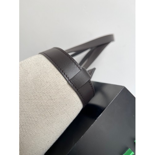 Bottega Veneta Medium Flip Flap Bag in Canvas with Fondant Leather Bottega Veneta Medium Flip Flap Bag in Canvas with Fondant Leather