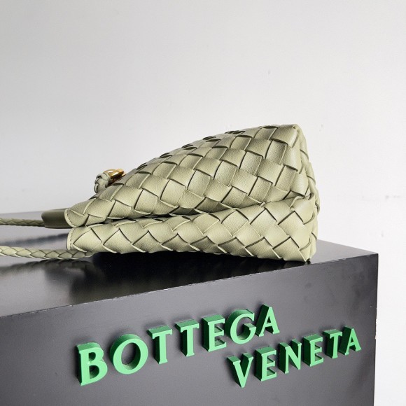 Bottega Veneta Small Andiamo Bag In Travertine Intrecciato Lambskin Bottega Veneta Small Andiamo Bag In Travertine Intrecciato Lambskin