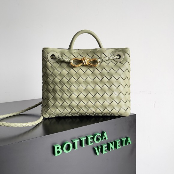Bottega Veneta Small Andiamo Bag In Travertine Intrecciato Lambskin Bottega Veneta Small Andiamo Bag In Travertine Intrecciato Lambskin