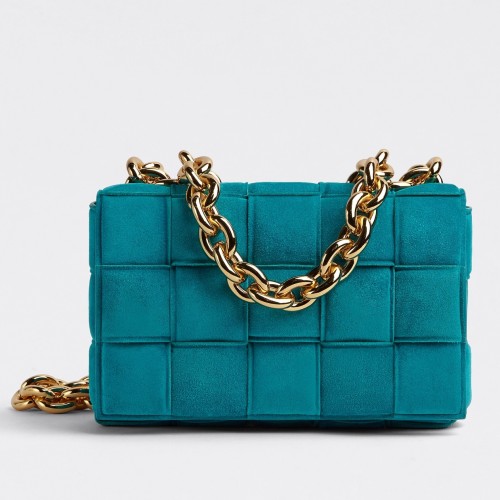 Bottega Veneta Chain Cassette Bag In Blaster Intrecciato Suede Calfskin Bottega Veneta Chain Cassette Bag In Blaster Intrecciato Suede Calfskin