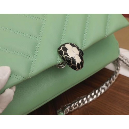 Bvlgari Serpenti Cabochon Small Bag In Mint Lambskin