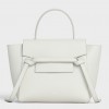 Celine Belt Nano Bag In White Grained Calfskin