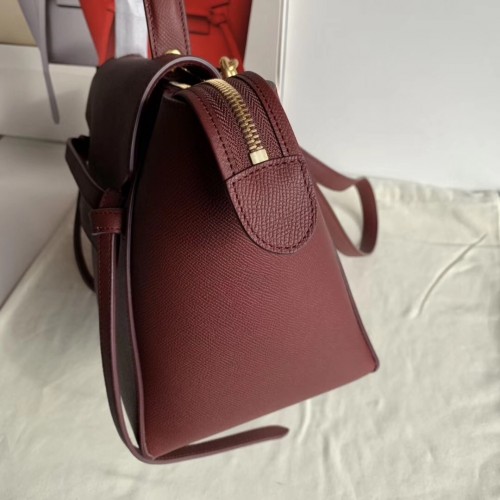 Celine Belt Mini Bag In Bordeaux Grained Calfskin Celine Belt Mini Bag In Bordeaux Grained Calfskin