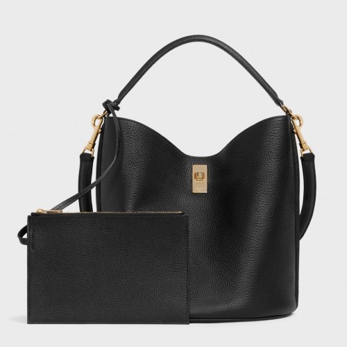 Celine Bucket 16 Bag In Black Grained Calfskin Celine Bucket 16 Bag In Black Grained Calfskin