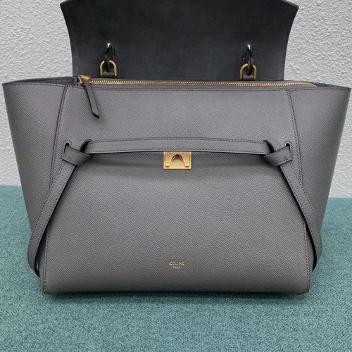 Celine Belt Mini Bag In Grey Grained Calfskin Celine Belt Mini Bag In Grey Grained Calfskin