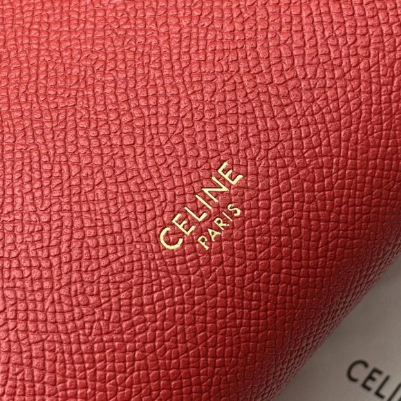 Celine Belt Nano Bag In Red Grained Calfskin Celine Belt Nano Bag In Red Grained Calfskin