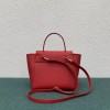 Celine Belt Nano Bag In Red Grained Calfskin