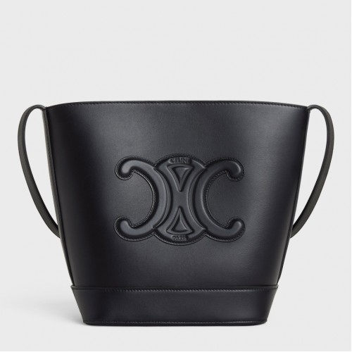 Celine Small Bucket Cuir Triomphe In Black Calfskin Celine Small Bucket Cuir Triomphe In Black Calfskin
