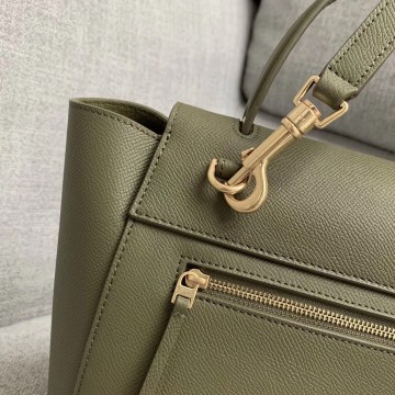 Celine Micro Belt Bag In Army Green Grained Calfskin Celine Micro Belt Bag In Army Green Grained Calfskin