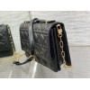 Dior Miss Dior Top Handle Bag in Black Cannage Lambskin