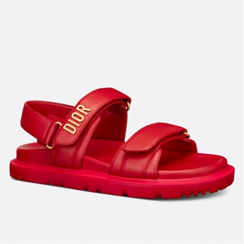 Dior DiorAct Sandals In Red Lambskin Dior DiorAct Sandals In Red Lambskin