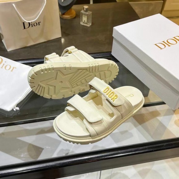Dior DiorAct Slides In White Lambskin Dior DiorAct Slides In White Lambskin