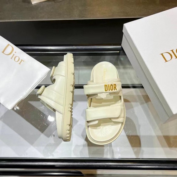 Dior DiorAct Slides In White Lambskin Dior DiorAct Slides In White Lambskin
