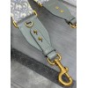 Dior Shoulder Strap with Ring in Gray Oblique Embroidery