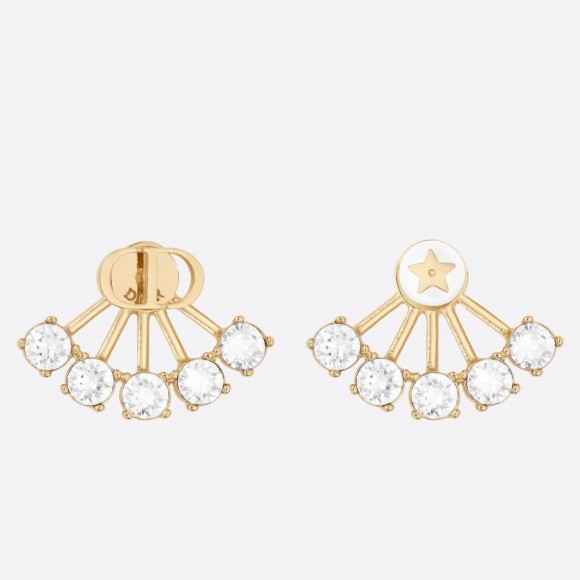 Dior Tribales Earrings In Gold Metal Pearls and Crystals Dior Tribales Earrings In Gold Metal Pearls and Crystals
