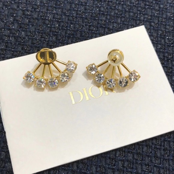Dior Tribales Earrings In Gold Metal Pearls and Crystals Dior Tribales Earrings In Gold Metal Pearls and Crystals