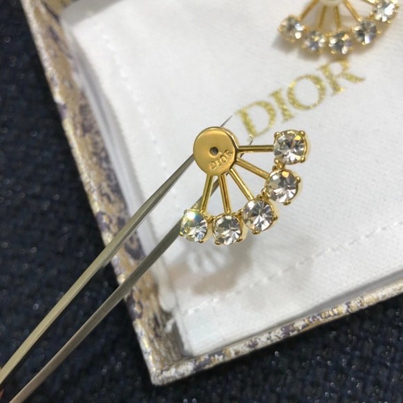 Dior Tribales Earrings In Gold Metal Pearls and Crystals Dior Tribales Earrings In Gold Metal Pearls and Crystals