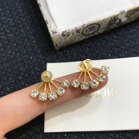 Dior Tribales Earrings In Gold Metal Pearls and Crystals Dior Tribales Earrings In Gold Metal Pearls and Crystals