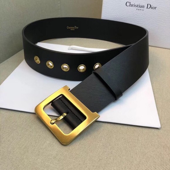 Dior Diorquake 55MM Belt In Black Calfskin Dior Diorquake 55MM Belt In Black Calfskin