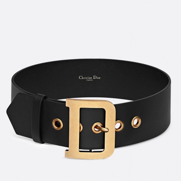 Dior Diorquake 55MM Belt In Black Calfskin Dior Diorquake 55MM Belt In Black Calfskin