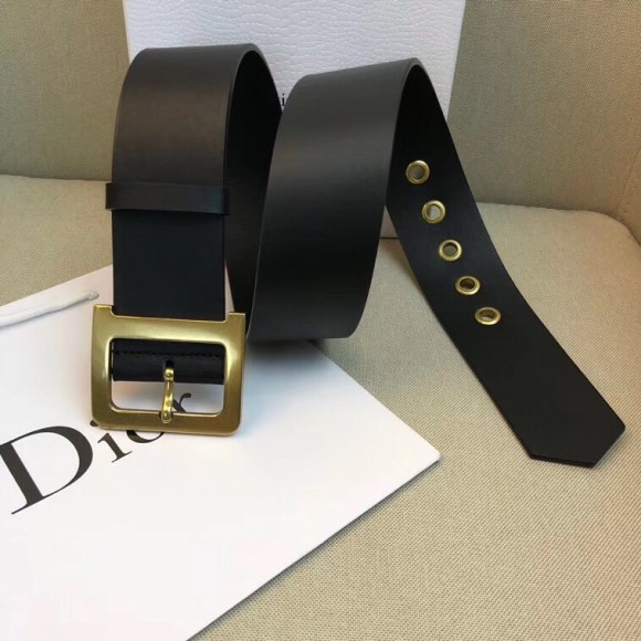 Dior Diorquake 55MM Belt In Black Calfskin Dior Diorquake 55MM Belt In Black Calfskin