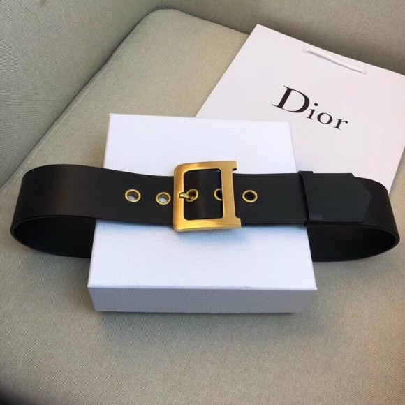 Dior Diorquake 55MM Belt In Black Calfskin Dior Diorquake 55MM Belt In Black Calfskin