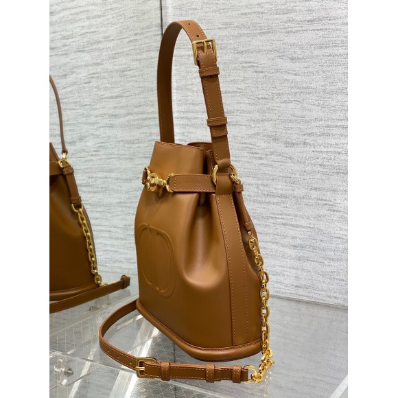 Dior C'est Medium Bag in Brown Saddle Calfskin Dior C'est Medium Bag in Brown Saddle Calfskin