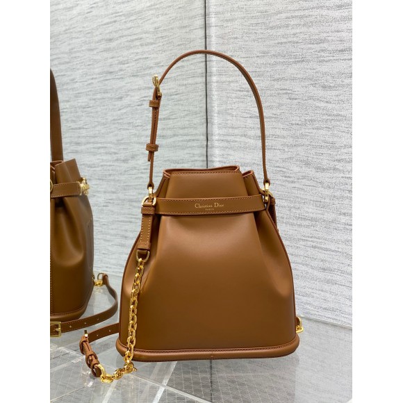 Dior C'est Medium Bag in Brown Saddle Calfskin Dior C'est Medium Bag in Brown Saddle Calfskin