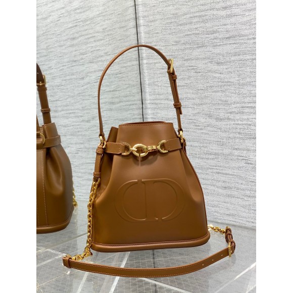 Dior C'est Medium Bag in Brown Saddle Calfskin Dior C'est Medium Bag in Brown Saddle Calfskin